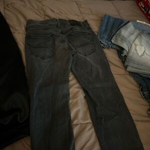 Hollister Gray Straight Leg Jeans